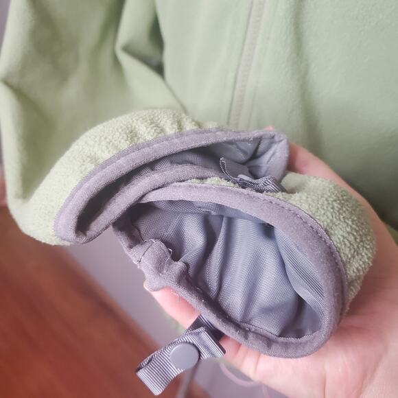 The North Face Light Green Fleece Full Zip Jacket Women's Size Large White Sides - Picture 16 of 16